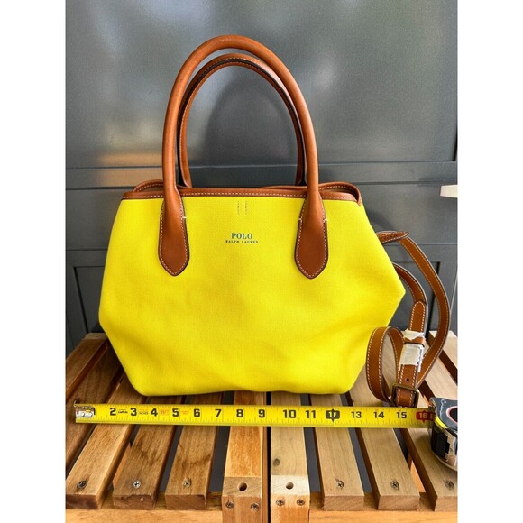 NWT $298 POLO RALPH LAUREN WOMEN'S BAG Canvas Bellport Medium Tote reversible ne - Picture 3 of 16